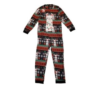 Dec. 25th‎ Adult Holiday Christmas Llama Onsie Pajamas Medium